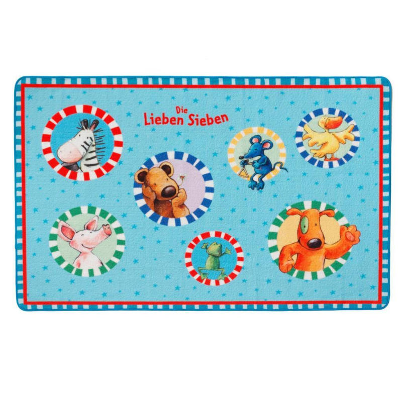 Kinderteppich Tiere Multicolor Die Lieben Sieben 100x160 Cm