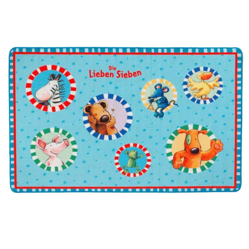 Kinderteppich Tiere Multicolor Die Lieben Sieben 100x160 cm