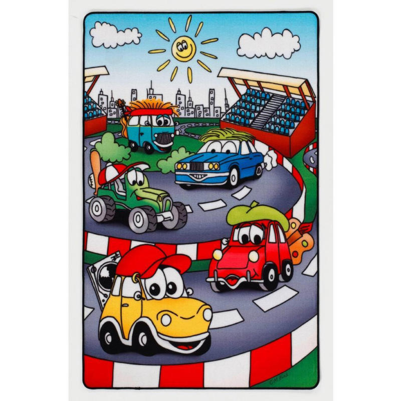 Kinderteppich Autos Multicolor Lovely Kids 100x160 cm