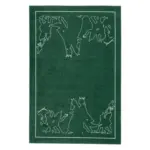 Möbelix Kinderteppich Prinzessin Grün 110x170 cm
