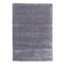 Hochflorteppich Shaggy Silberfarben 80x150 cm
