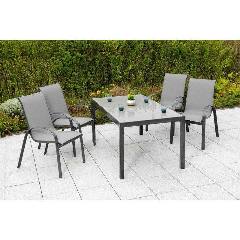 Gartensessel Stapelbar Amalfi Metall/Textil