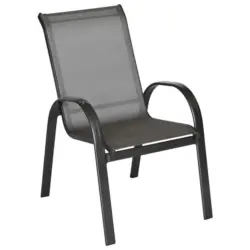 Gartensessel stapelbar 2er Set Amalfi Metall/Textil