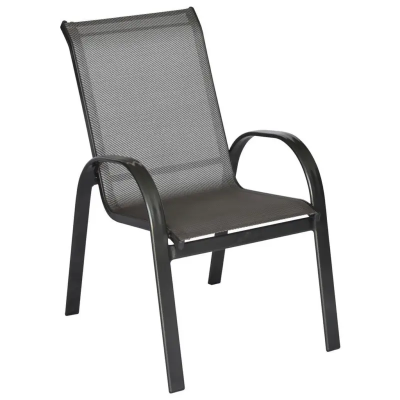Gartensessel stapelbar 2er Set Amalfi Metall/Textil
