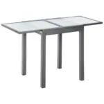 Möbelix Gartentisch Ausziehbar Metall/Glas L: 65 - 130 cm