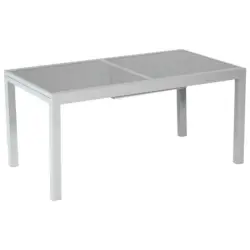 Gartentisch Ausziehbar Metall/glas L: 160-220 Cm