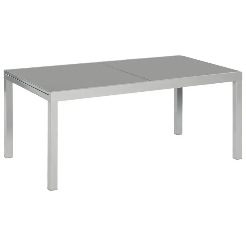 Gartentisch Ausziehbar Metall/Glas L: 150 - 220 cm