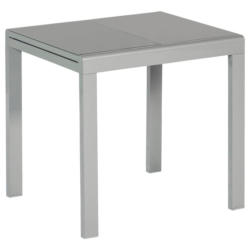 Gartentisch Ausziehbar Semi Metall/Glas L: 80-120 cm