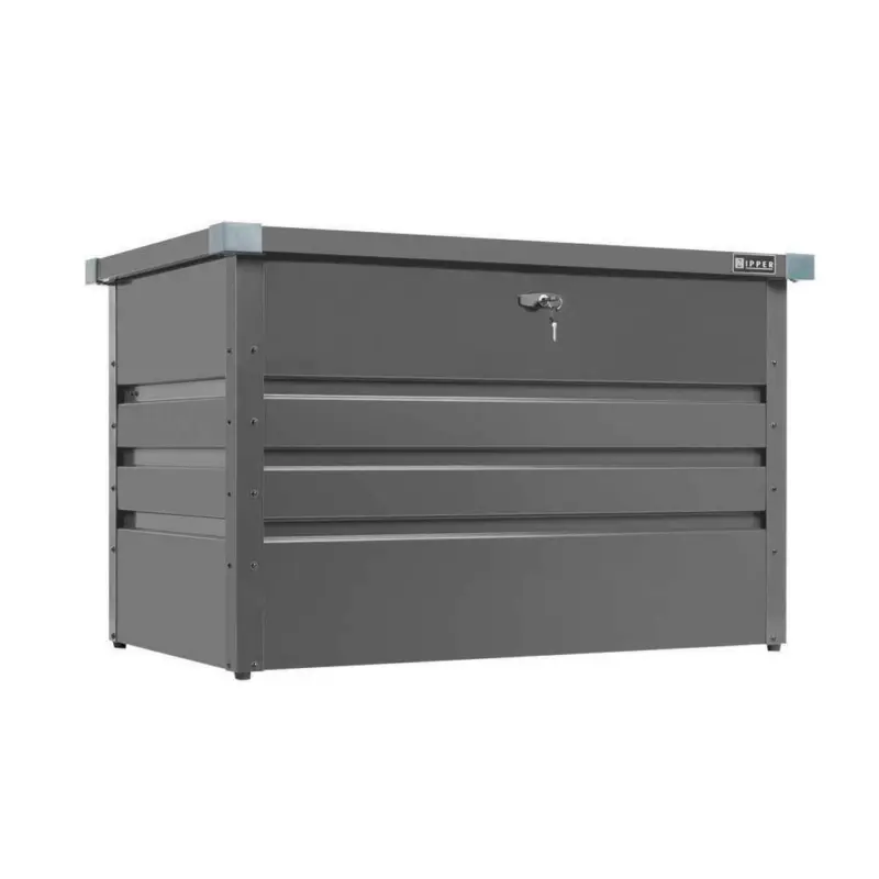 Futterbehälter 100x61x62, Abschließbar, Grau