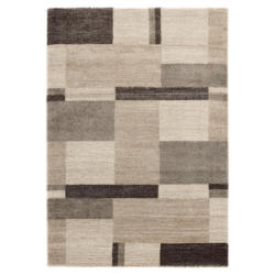 Webteppich Palazzo Bloc Braun/Beige 65x130 cm