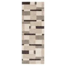 Teppich L&auml;ufer Beige/braun Palazzo Bloc 80x200 Cm