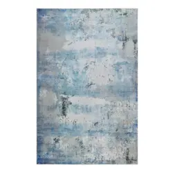 Webteppich Radiate Blau/grau 80x150 Cm