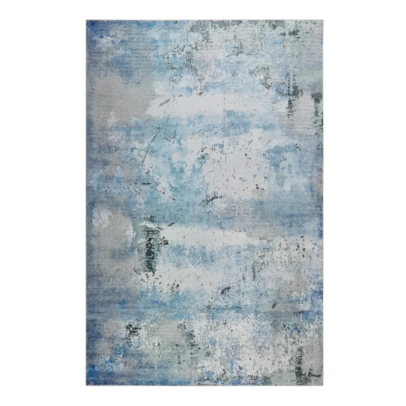 Webteppich Radiate Blau/grau 80x150 Cm