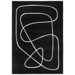 Webteppich Artist Schwarz/Weiß 200x290 cm