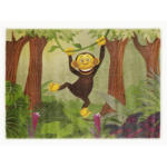 Möbelix Kinderteppich Affe Grün/Braun Kidsclub Monkey 80x150 cm