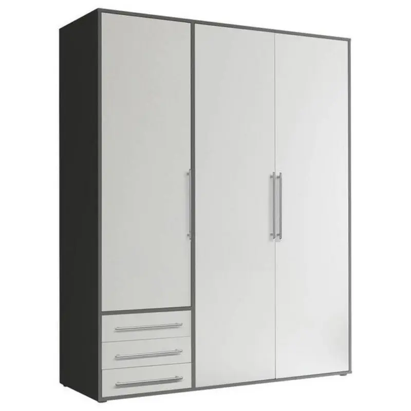 Dreht&uuml;renschrank Mit Laden B: 155 Cm Lyss Wei&szlig;/graphit