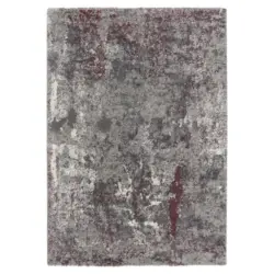 Webteppich Aubergine/beige Timeline Quantum 200x250 Cm Aubergine, Beige 200/250 cm