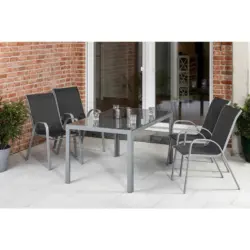 Gartensessel-set 2-tlg. Sorrento Metall/textil