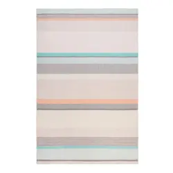 Flachwebteppich Ben Türkis/Taupe/Beige 190x290 cm