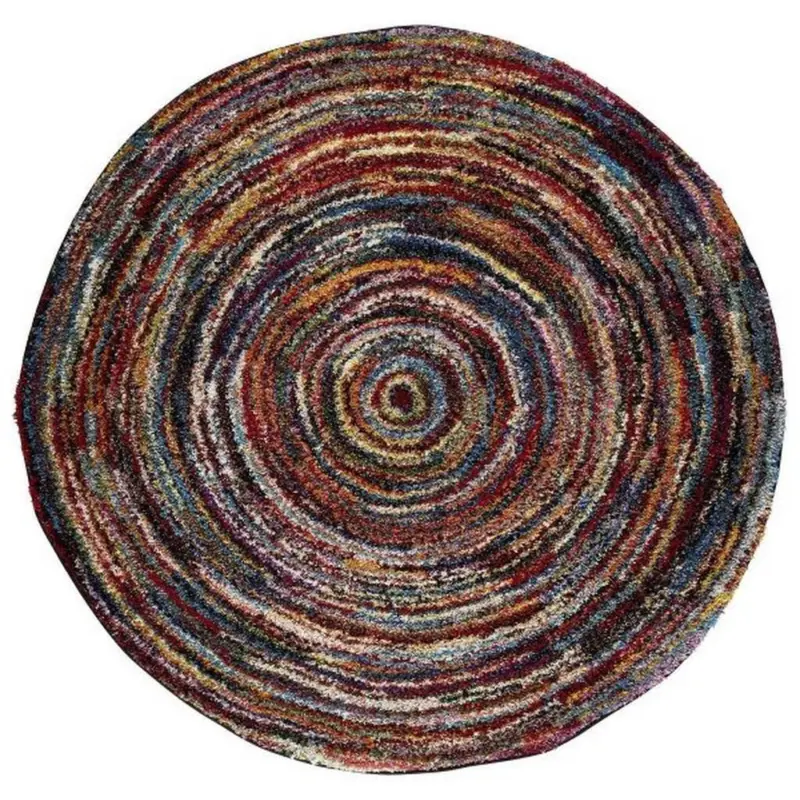 Webteppich Sixteen Round Multicolor Rund Ø 200 Cm