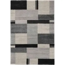 Webteppich Palazzo Bloc Grau 140x200 Cm