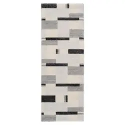 Teppich Läufer Grau Palazzo Bloc 80x300 Cm