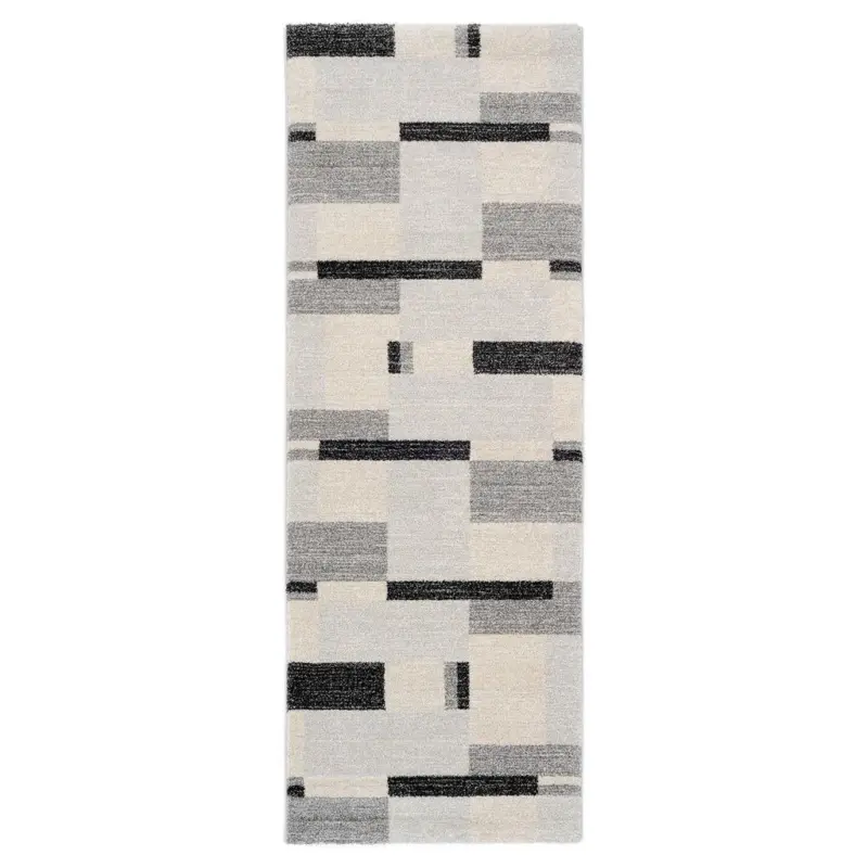 Teppich Läufer Grau Palazzo Bloc 80x300 Cm