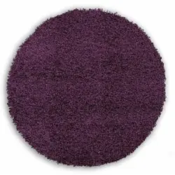 Hochflorteppich Fashion Shaggy Flieder Rund &Oslash; 200 Cm