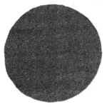 Möbelix Hochflorteppich Fashion Shaggy Dunkelgrau Rund Ø 150 cm
