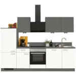 Möbelix Einbauküche Küchenblock Möbelix Win/plan B: 280 Cm Anthrazit/weiß
