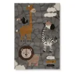 Möbelix Kinderteppich Tiere Grau Thomas 120x170 Cm