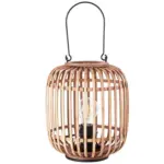Möbelix Tischlampe Woodrow Hellbraun mit Schnurschalter