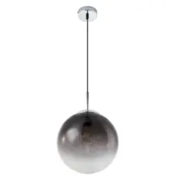 Hängeleuchte H: 120 cm 1-Flammig mit Rauchglas