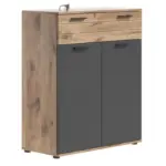 Möbelix Schuhschrank Mason Grau/eiche Dekor B: 90 Cm