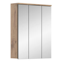 Spiegelschrank Mason 3-türig Bxhxt: 60x77x18 Cm Eiche Dekor