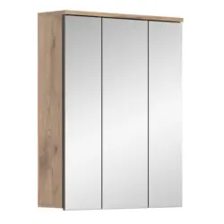 Spiegelschrank Mason 3-türig Bxhxt: 60x77x18 Cm Eiche Dekor