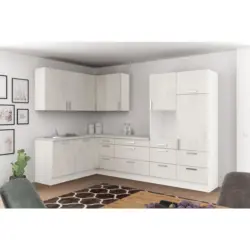 Einbauküche Eckküche Möbelix Ip1200 Ohne Geräte 185x320 Cm Betonoptik Hell