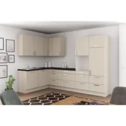 Einbauküche Eckküche Möbelix Ip1200 Ohne Geräte 185x320 Cm Kieselgrau