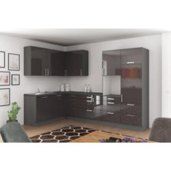 Einbauküche Eckküche Möbelix Ip4050 Ohne Geräte 185x320 Cm Graphit