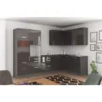 Möbelix Einbauküche Eckküche Möbelix Ip4050 Ohne Geräte 320x185 Cm Graphit