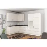 M&ouml;belix Einbauk&uuml;che Eckk&uuml;che M&ouml;belix Ip4050 Ohne Ger&auml;te 185x320 Cm Magnolie