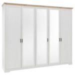 Möbelix Drehtürenschrank Mit Spiegel 264cm Jasmin, Weiß