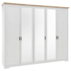 Drehtürenschrank Mit Spiegel 264cm Jasmin, Weiß