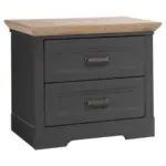 Möbelix Nachkästchen Graphit/eiche H: 54 Cm Jasmin Ii