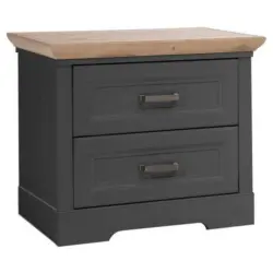 Nachkästchen Graphit/eiche H: 54 Cm Jasmin Ii