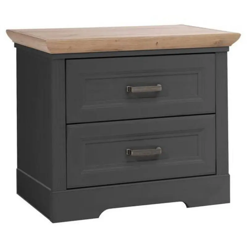 Nachkästchen Graphit/eiche H: 54 Cm Jasmin Ii