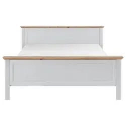 Doppelbett Landhaus-Stil 180x200 Jasmin II Weiß/Eiche
