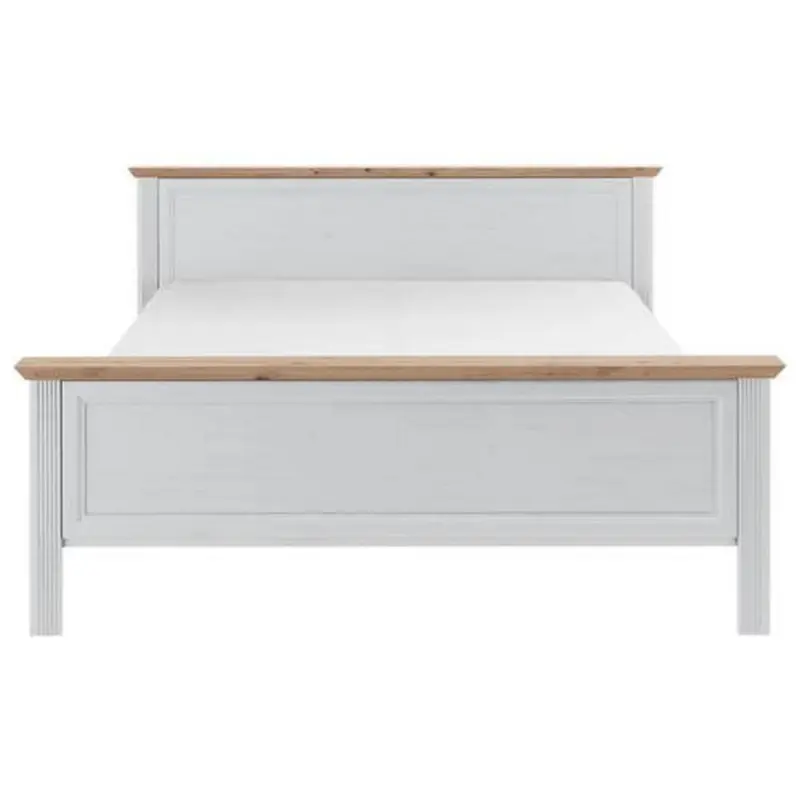 Doppelbett Landhaus-Stil 180x200 Jasmin II Weiß/Eiche
