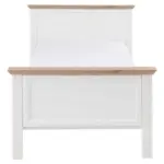 Möbelix Bett Landhaus-Stil 100x200 Jasmin II Weiß/Eiche Artisan