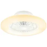 Möbelix Deckenventilator Opal/Silber/ Weiß LED-Leuchte Fernbedienung